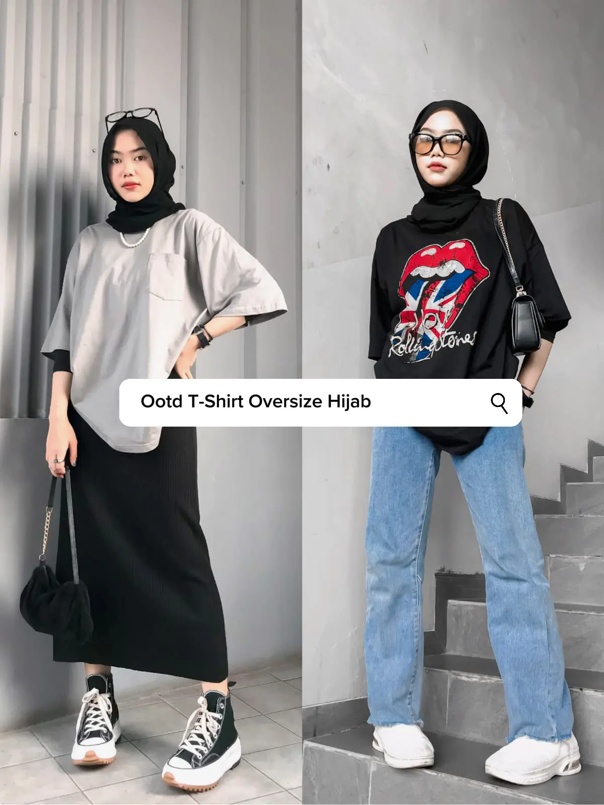 oversized shirt hijab style