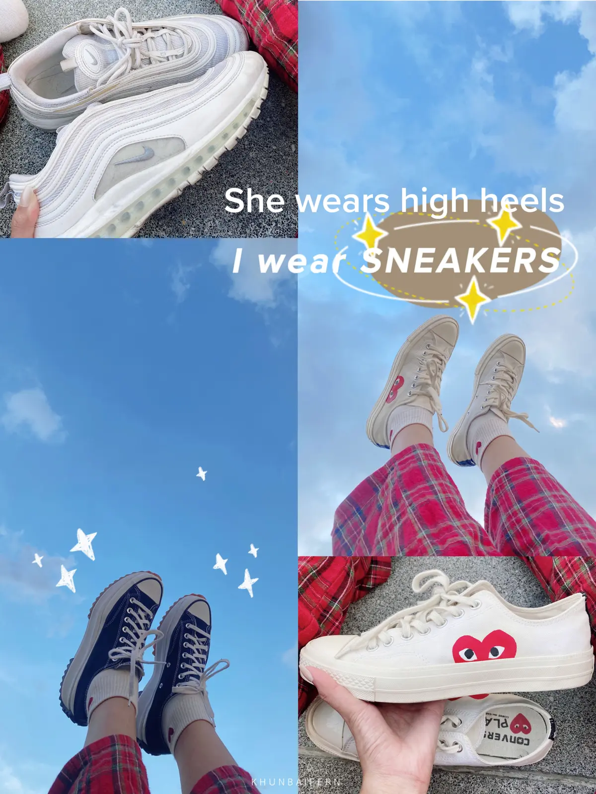 She Wears High Heels I Wear Sneakers Lyrics She wears high heels I wear SNEAKERS | แกลเลอรีที่โพสต์โดย Khunbaifern