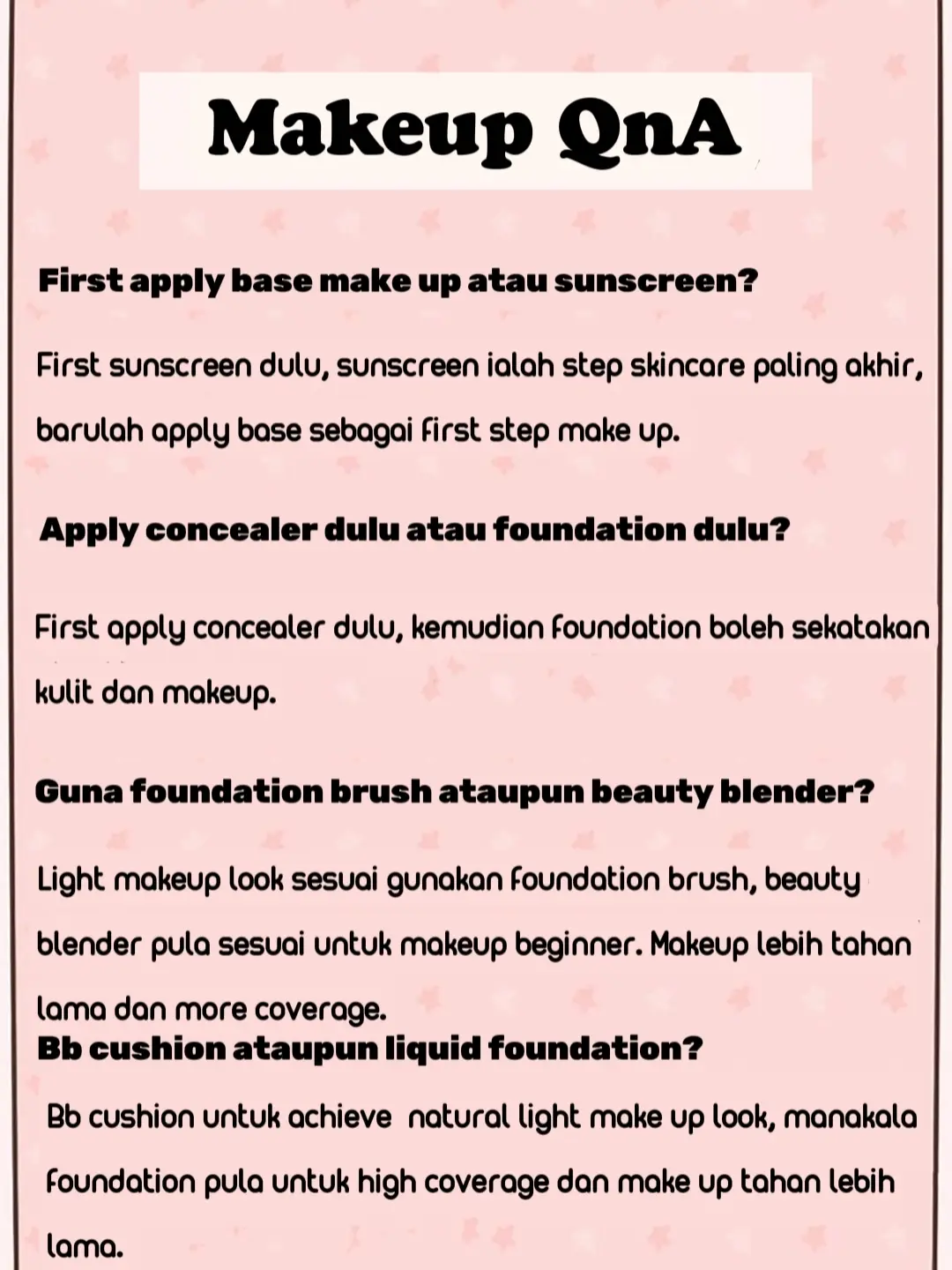 Langkah langkah make up natural dan tahan lama? di malaysia