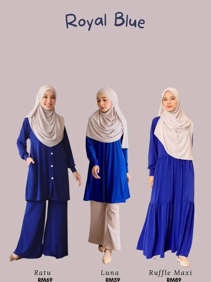 Warna Tudung Yang Sesuai Dengan Baju Navy Blue