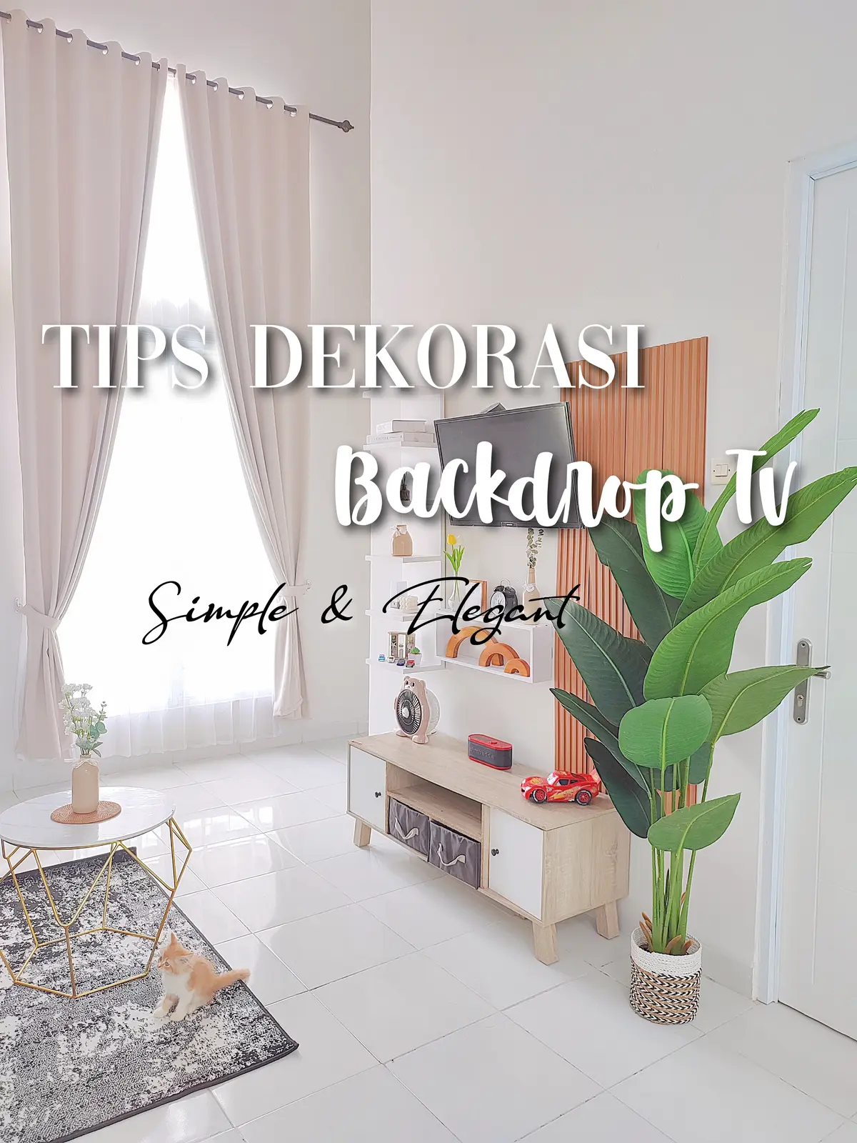Tips Dekorasi Backdrop TV Simple & Elegant | Galeri diposting oleh ...