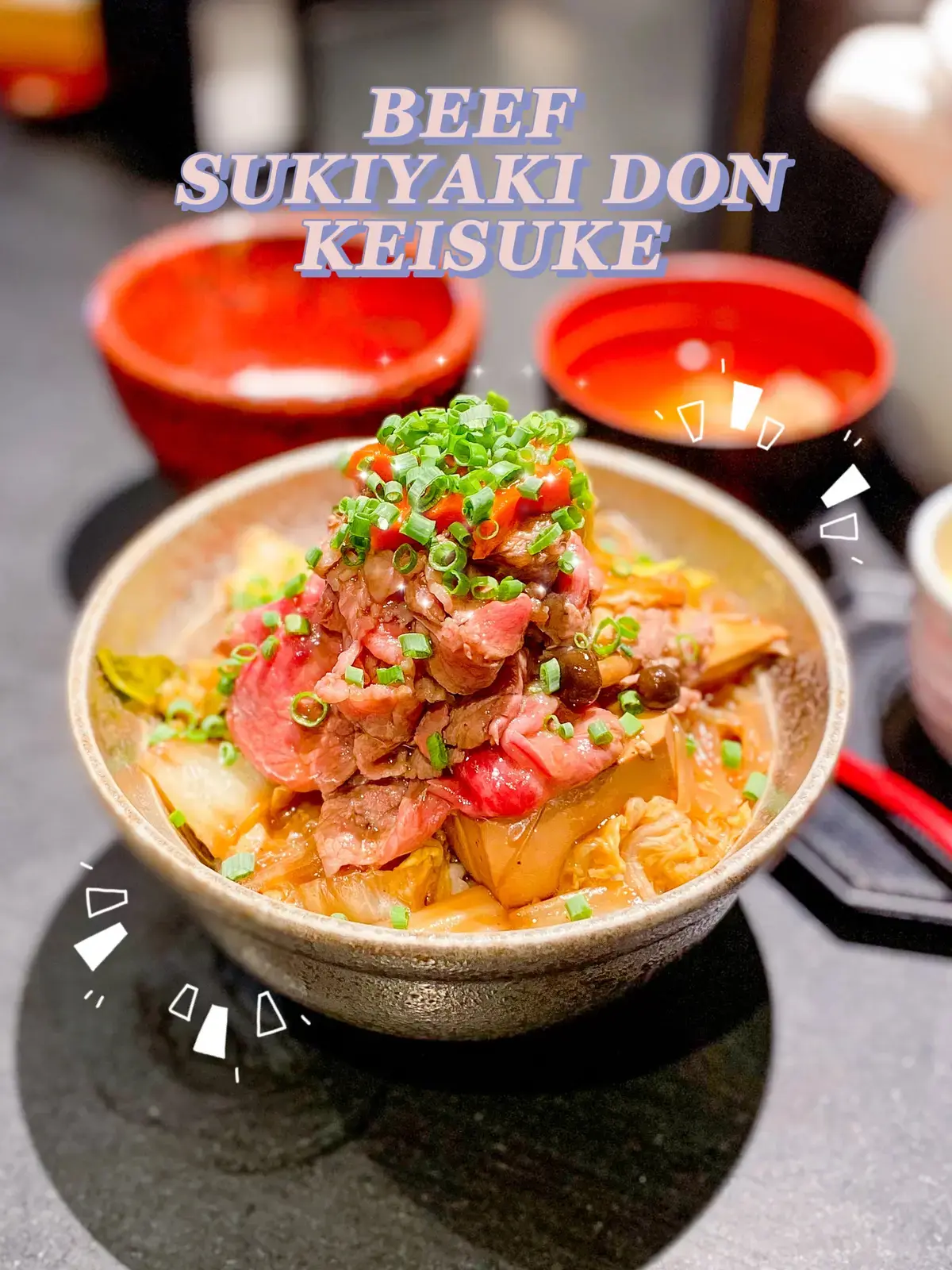 Beef Sukiyaki Don Keisuke Tasty Beef Don